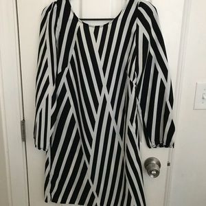 Black and white stripped dress
